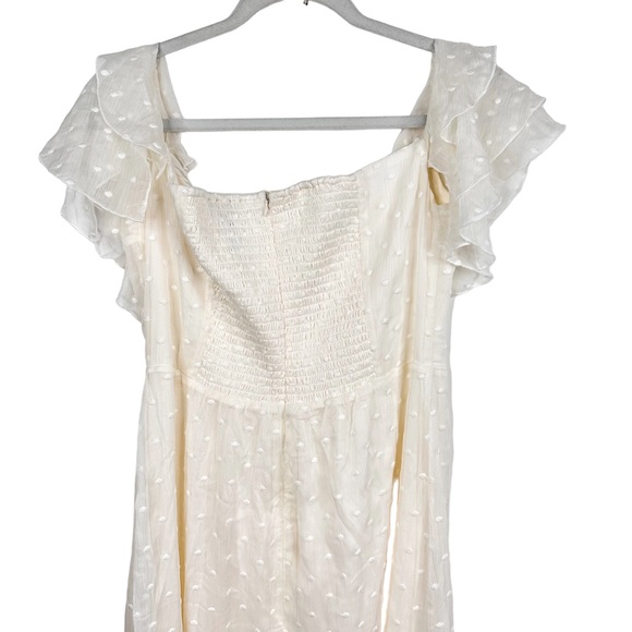 Modcloth NEW Southern Belles Ringing Maxi Dress Ivory Polka Dot Large White - Picture 6 of 16